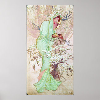 Alphonse Mucha Hiver/Winter 1896 Poster