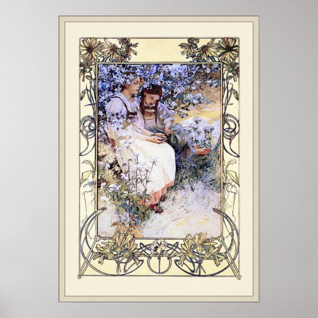 Alphonse Mucha Illustration: Die Beatitudes Poster (Vorne)