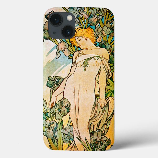 Alphonse Mucha - Iris WB Case-Mate iPhone Hülle (Rückseite)