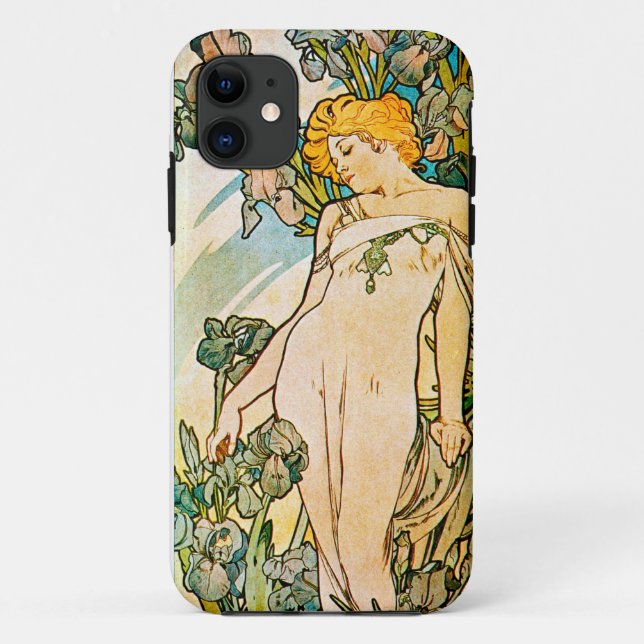 Alphonse Mucha - Iris WB Case-Mate iPhone Hülle (Rückseite)