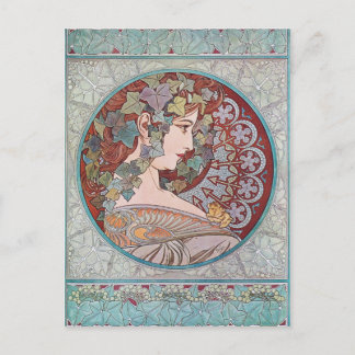 Alphonse Mucha Ivy Art Nouveau Postkarten