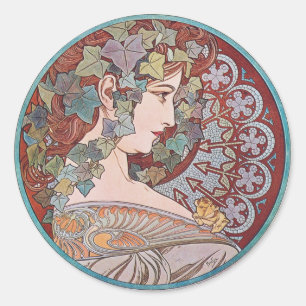 Alphonse Mucha Ivy Art Nouveau Stickers