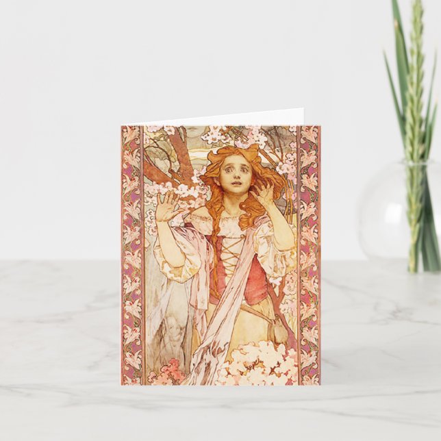 Alphonse Mucha Joan der Arc Note Card Karte (Vorderseite)