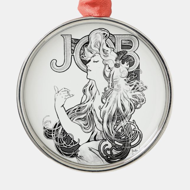 Alphonse Mucha JOB ISOGS Ornament Aus Metall (Vorne)
