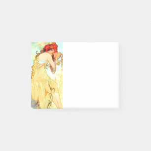 Alphonse Mucha Jugendstil Sommer Post-it Klebezettel