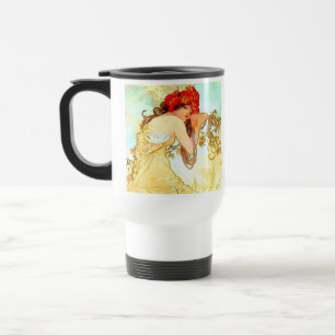Alphonse Mucha Jugendstil Sommer Reisebecher
