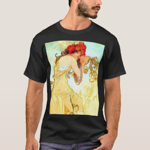 Alphonse Mucha Jugendstil Sommer T-Shirt