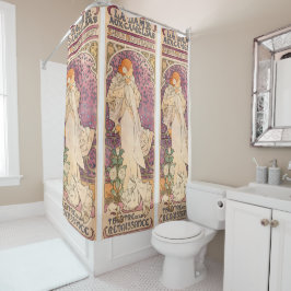 Alphonse Mucha,Jugendstil,Vintag,Poster,Theater Duschvorhang