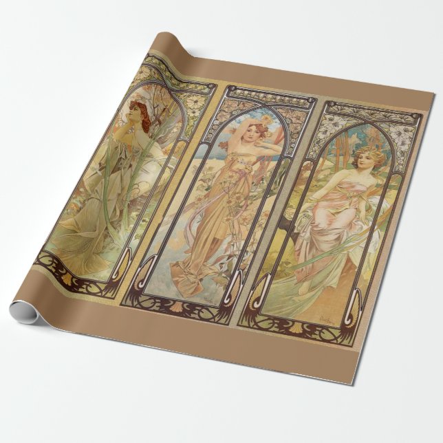 Alphonse Mucha - Jugendstilmeister Geschenkpapier (Ungerollt)