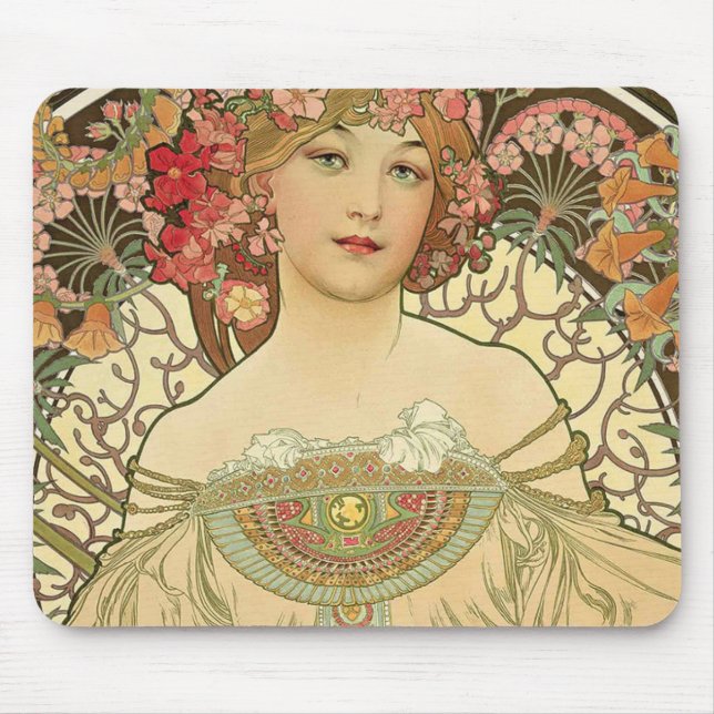 Alphonse Mucha - Jugendstilmeister Mousepad (Vorne)