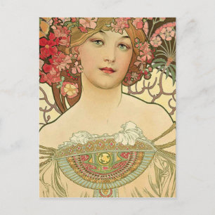 Alphonse Mucha - Jugendstilmeister Postkarte