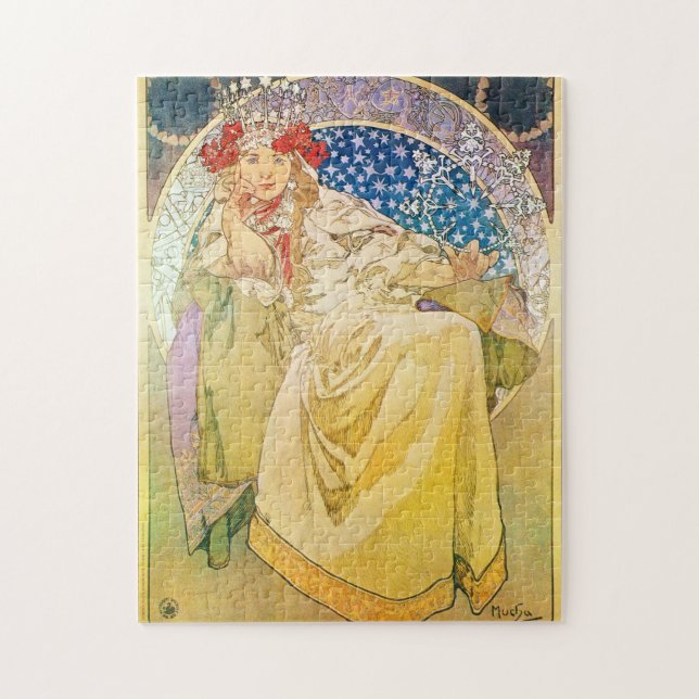 Alphonse Mucha Kunst Puzzle (Vertikal)