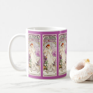 Alphonse Mucha La Dame 1896 Art Nouveau Vintage Kaffeetasse
