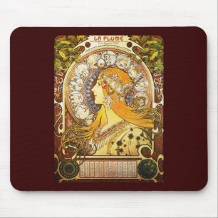 Alphonse Mucha La Feder Mousepad