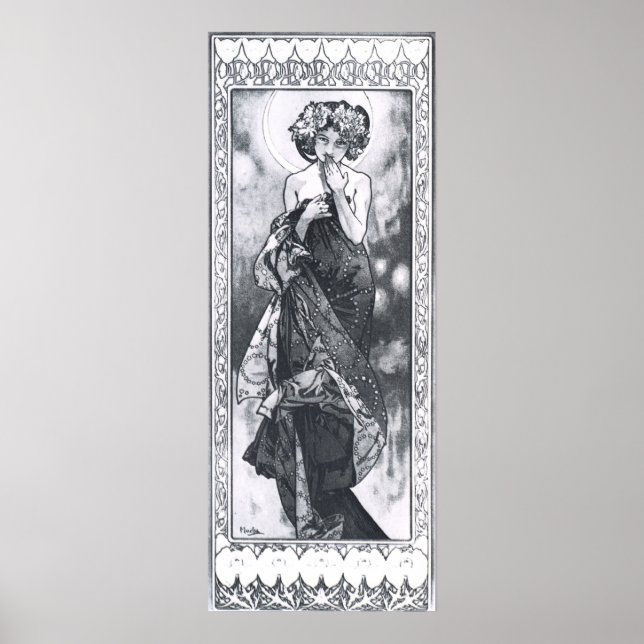 Alphonse Mucha. La Lune/Moon 1902 Poster (Vorne)