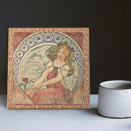 Alphonse Mucha La Peinture Art Nouveau Vintag Fliese