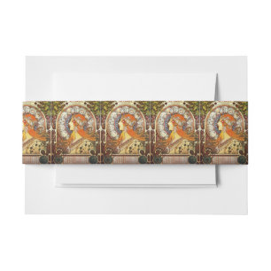 Alphonse Mucha La Plume Zodiac Art Nouveau Vintag Einladungsbanderole