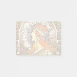 Alphonse Mucha La Plume Zodiac Art Nouveau Vintag Post-it Klebezettel