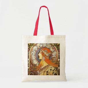Alphonse Mucha La Plume Zodiac Art Nouveau Vintage Tragetasche