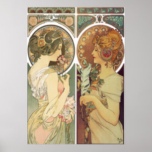 Alphonse Mucha - La Primevere & La Plume Poster