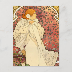 Alphonse Mucha Lady of the Camelias Postcard Postkarte