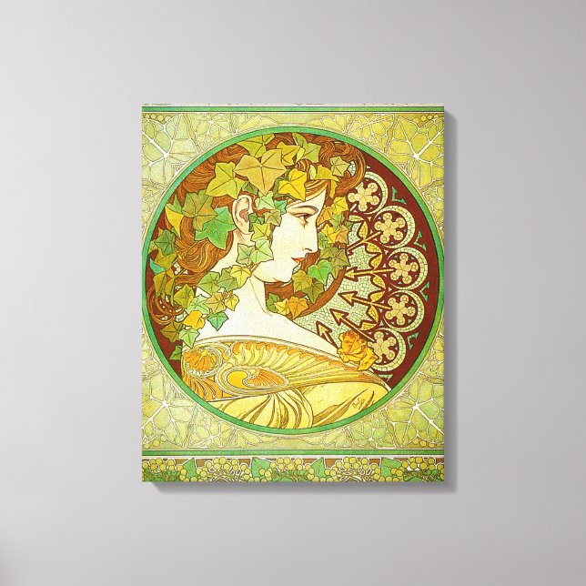 Alphonse Mucha Laurel Leinwand Poster (Vorderseite)