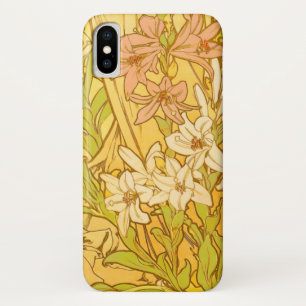 Alphonse Mucha Lily Blumen Muster: Art Nouveau Case-Mate iPhone Hülle