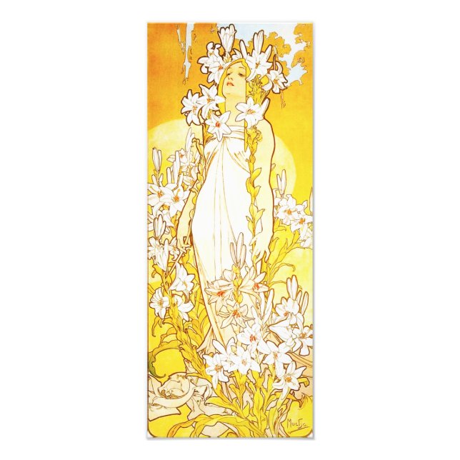 Alphonse Mucha Lily Print Fotodruck (Vorne)