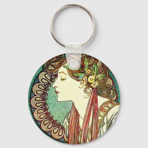 Alphonse Mucha Lorbeer-Schlüsselanhänger Schlüsselanhänger