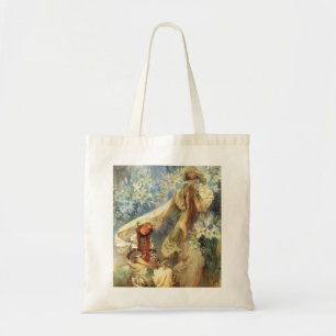 Alphonse Mucha Madonna der Lilien-Taschen-Tasche Tragetasche