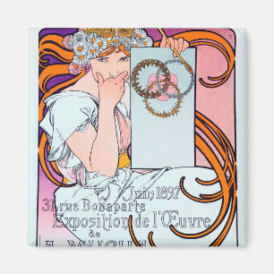 Alphonse Mucha Magnet