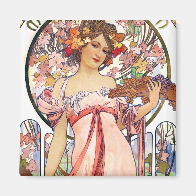 Alphonse Mucha Magnet (Vorne)