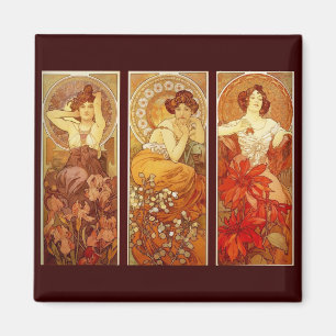 Alphonse Mucha Magnet