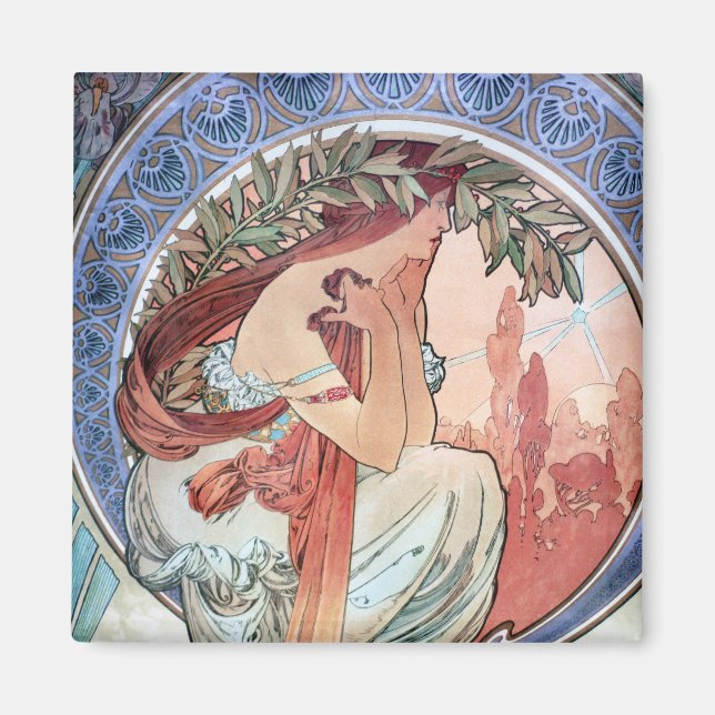 Alphonse Mucha Magnet (Vorne)