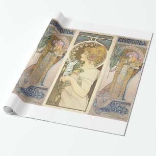 Alphonse Mucha - Malerei Sarahs Bernhard Geschenkpapier