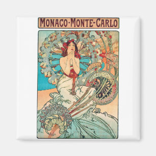 Alphonse Mucha Monaco, Monte-Carlo, 1897 Magnet