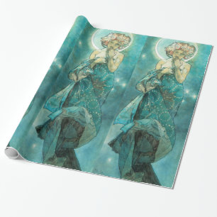 Alphonse Mucha Mondlicht Clair De Lune Art Nouveau Geschenkpapier