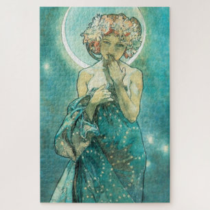 Alphonse Mucha Mondlicht Clair De Lune Art Nouveau Puzzle
