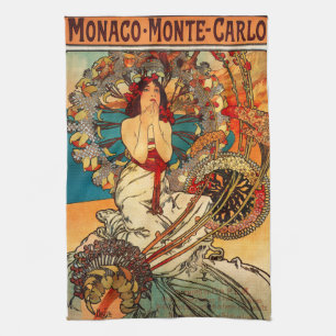 Alphonse Mucha Monte Carlo Küchenhandtuch Küchentuch
