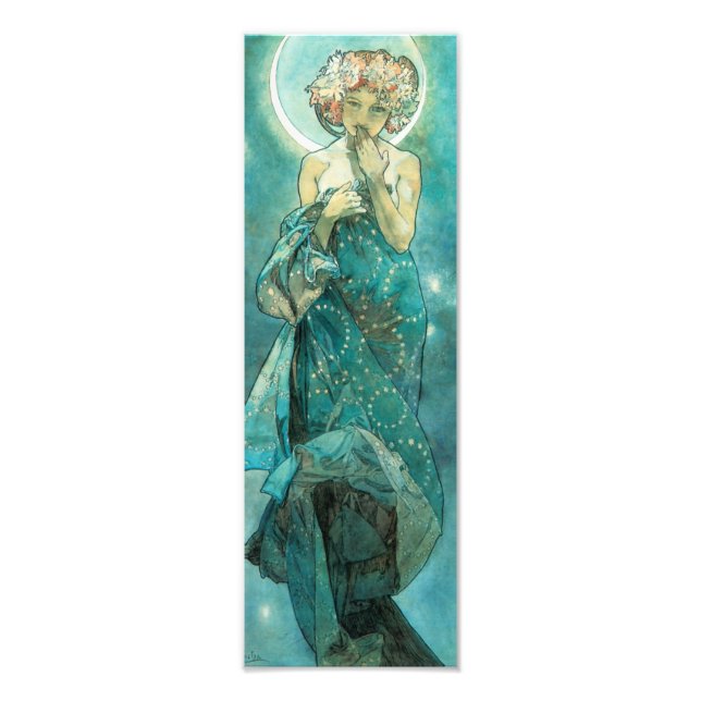 Alphonse Mucha Moonlight Clair De Lune Art Nouveau Fotodruck (Vorne)