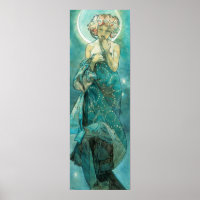 Alphonse Mucha Moonlight Clair De Lune Art Nouveau