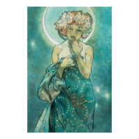 Alphonse Mucha Moonlight Clair De Lune Art Nouveau