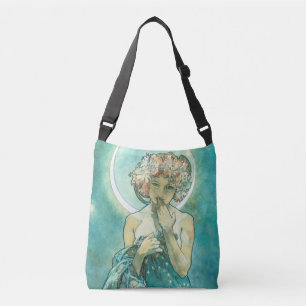 Alphonse Mucha Moonlight Clair De Lune Art Nouveau Tragetaschen Mit Langen Trägern