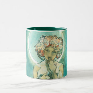 Alphonse Mucha Moonlight Clair De Lune Art Nouveau Zweifarbige Tasse