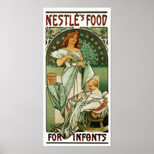 Alphonse Mucha Nestle's Food for Säuglings Poster