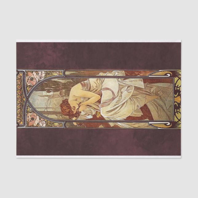 Alphonse Mucha, Night's Erholung Seidenpapier (Vorderseite)