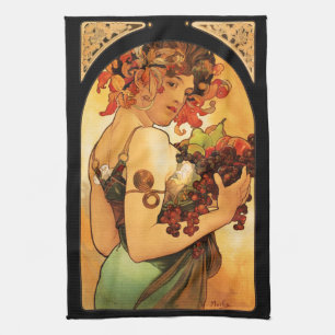 Alphonse Mucha Obst Küchenhandtuch Handtuch