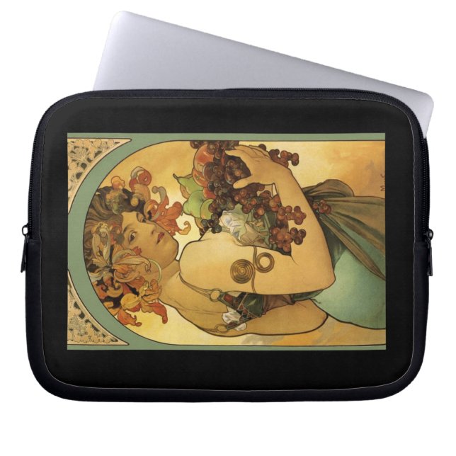 Alphonse Mucha Obstmalerei Laptopschutzhülle (Vorderseite)