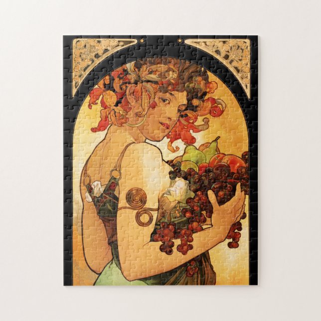 Alphonse Mucha Obstpuzzle Puzzle (Vertikal)
