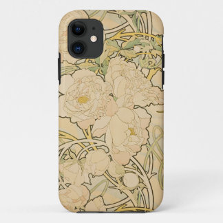Alphonse Mucha Peonies Peony Rose Fawn 1897 Case-Mate iPhone Hülle